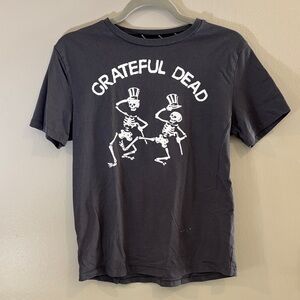 Grateful Dead Charcoal Tee with Dancing Skeletons